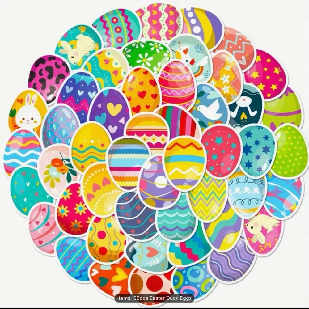 Colorful Easter Egg Stickers
